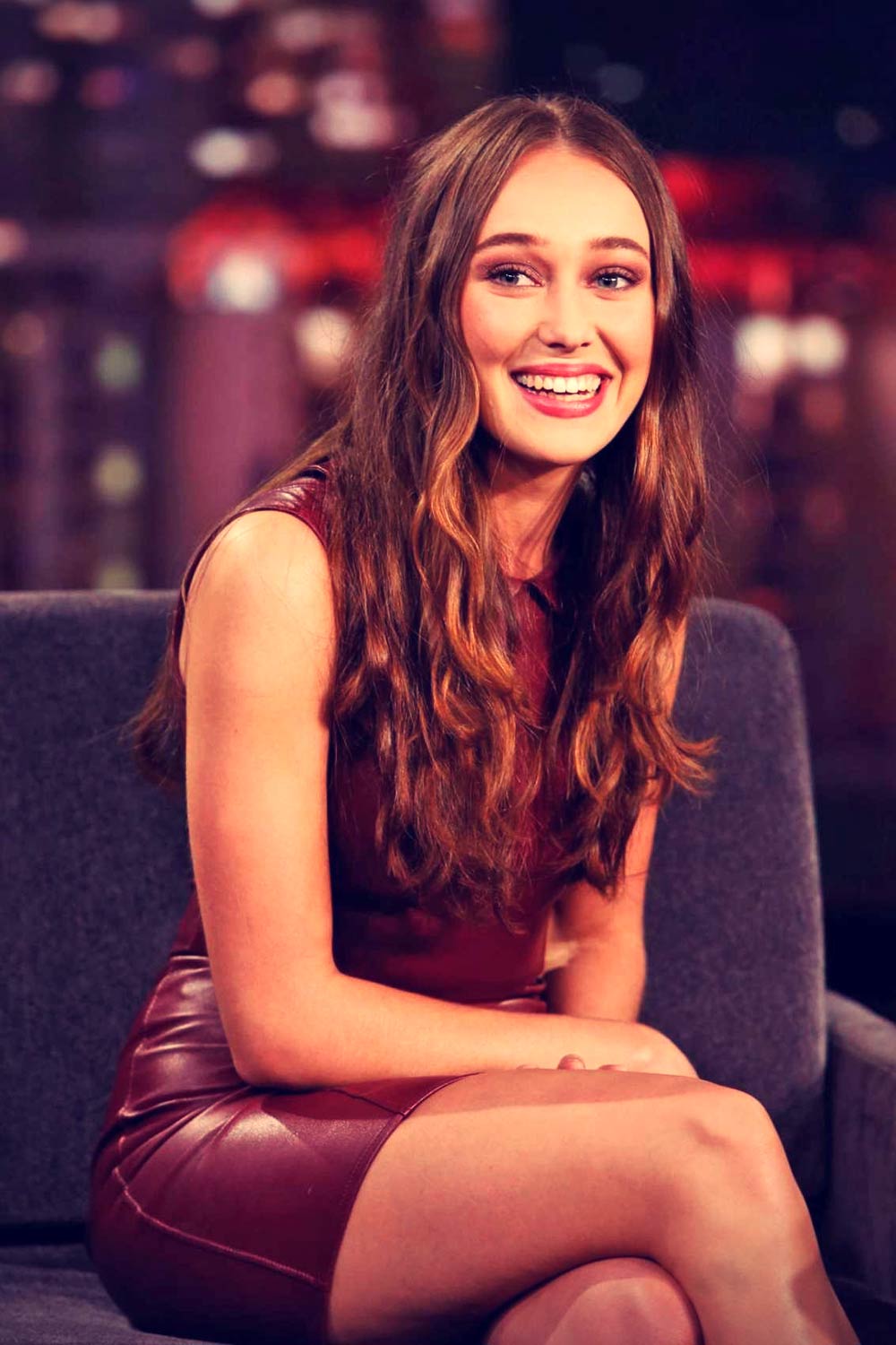 Alycia Debnam Carey at Jimmy Kimmel Live - Leather Celebrities