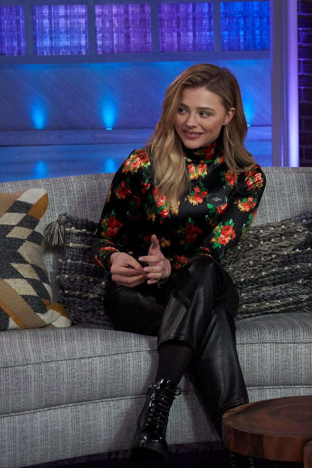 Chloe Grace Moretz at The Kelly Clarkson Show - Leather Celebrities