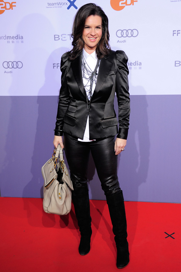 Katarina Witt at ZDF Fernsehfilms premiere in Berlin - Leather Celebrities
