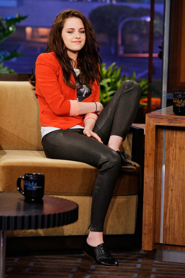 Kristen Stewart at The Tonight Show - Leather Celebrities