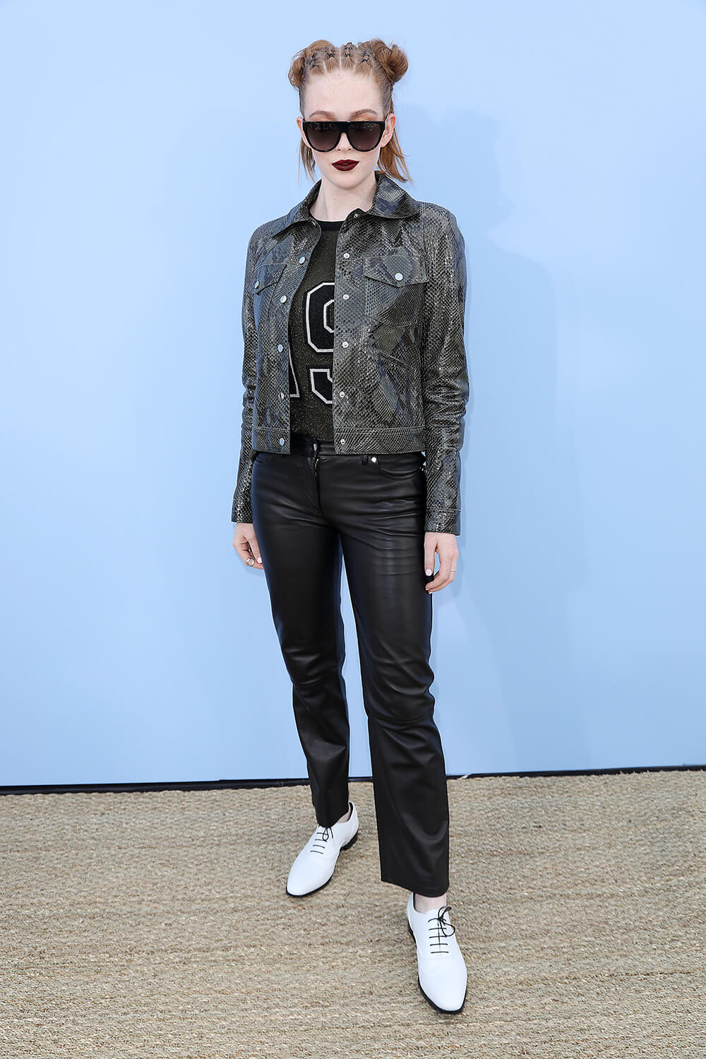 Larsen Thompson attends Michael Kors show - Leather Celebrities