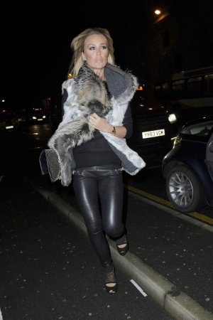 Alex Gerrard arriving at The Amanzi restaurant