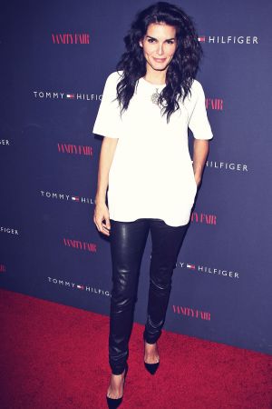 Angie Harmon attends Zooey Deschanel And Tommy Hilfiger Debut New Capsule Collection