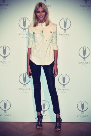 Anja Rubik poses during the Maison Vionnet 100th Anniversary