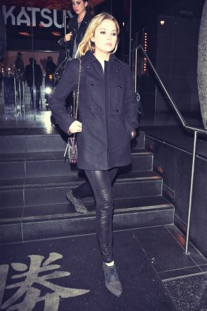 Ashley Benson leaving Katsuya restaurant