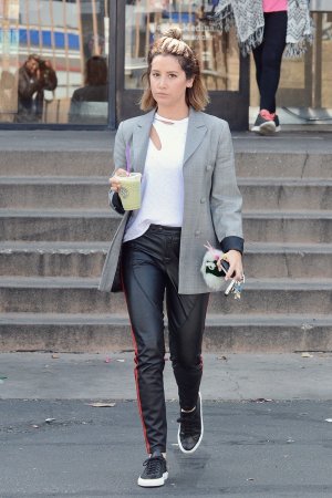 Ashley Tisdale leaving The Coffee Bean & Tea Leaf