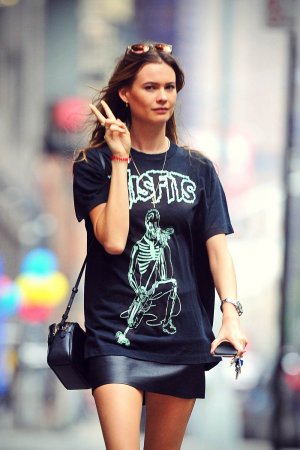 Behati Prinsloo out in New York City