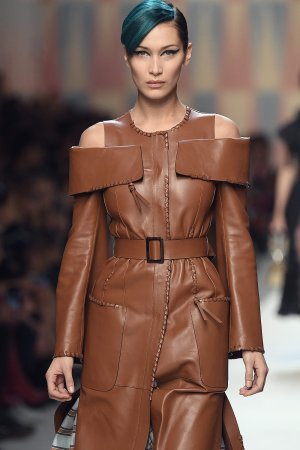 Bella Hadid runway at Fendi Fashion Show