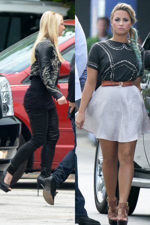 Britney Spears & Demi Lovato at X Factor