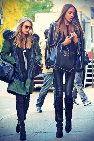 Cara Delevingne and Jourdan Dunn arrive together for VS Fashion Show