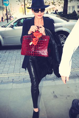 Catherine Zeta-Jones arriving at a hotel