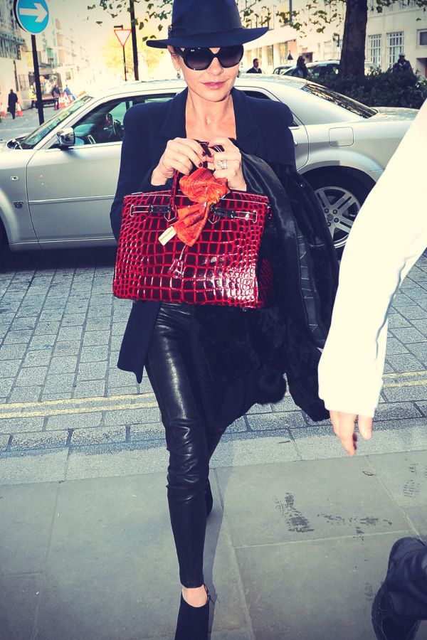 Catherine Zeta-Jones arriving at a hotel