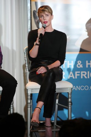 Charlize Theron speaks at the GEANCO Foundation Hollywood Gala