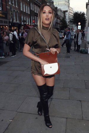 Charlotte Crosby seen at the Freemason’s Hall during London Fashion week