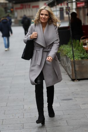 Charlotte Hawkins seen leaving Heart Radio