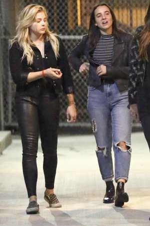 Chloe Moretz leaving Warwick nightclub