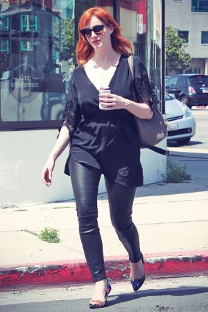 Christina Hendricks out Furniture Shopping LA