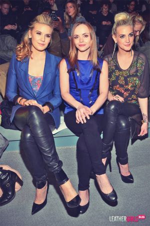Christina Ricci, Maggie Grace and Ashlee Simpson attends Mercedes-Benz Fashion Week New York