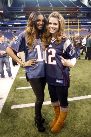 Ciara & Maria Menounos at Super Bowl Media Day in Indianapolis