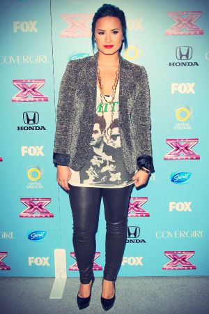 Demi Lovato at the X Factor Top 12 Party