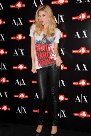 Doutzen Kroes unveils The A|X Armani Exchange Dance4life T-Shirt