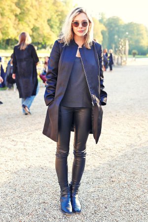 Elizabeth Olsen attends The Row Fashion Show at Paris Fashion Week