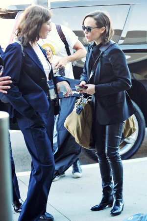 Ellen Page catching a flight to San Francisco