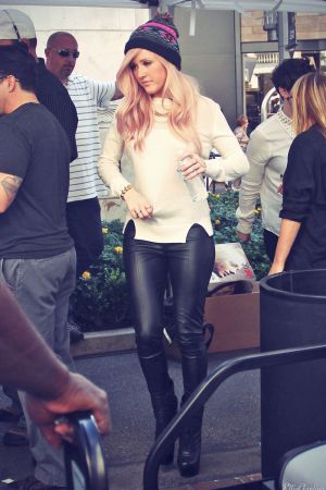 Ellie Goulding on the Set Of Extra In LA