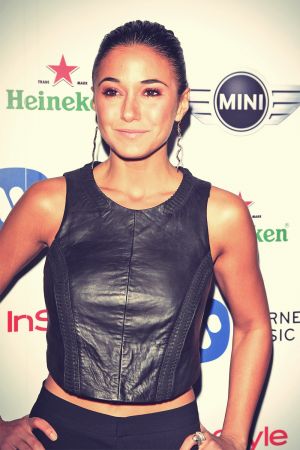 Emmanuelle Chriqui attends Warner Music Group 2013 Grammy