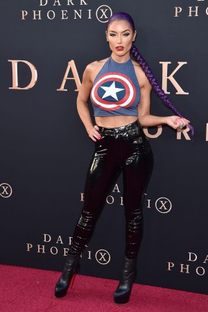 Eva Marie attends X-Men Dark Phoenix film premiere