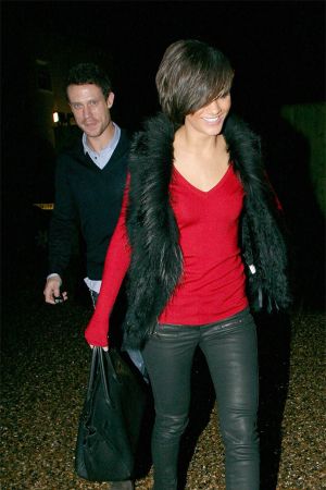 Frankie Sandford out for dinner with Wayne Bridge in Essex