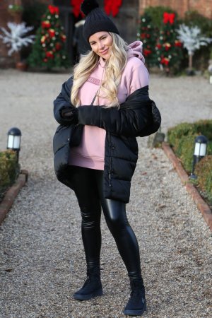 Georgia Kousoulou at The Only Way is Essex Christmas Special filming