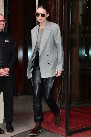 Gigi Hadid leaves Royal Monceau hotel