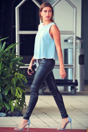 Hailey Baldwin seen leaving her hotel