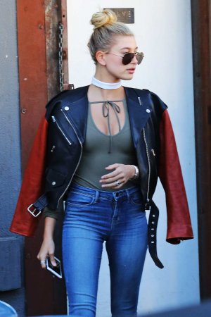 Hailey Baldwin shopping at Curve in Beverly Hills