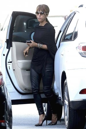 Halle Berry arrives to a business meeting on the Avenue of the Stars