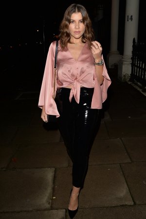 Imogen Thomas seen arriving at the Arts club