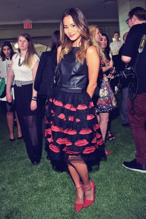 Jamie Chung at Alice+Olivia by Stacey Bendet Spring 2015 Presentation