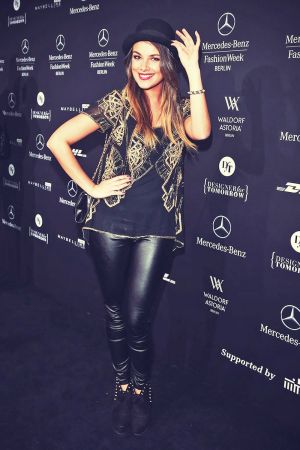 Janina Uhse attends Mercedes-Benz Fashion Week Berlin 2013