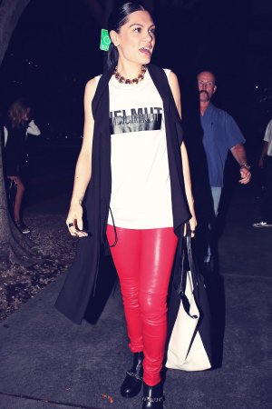 Jessie J arrives at Madeo restaurant