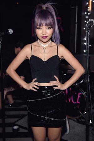 JinJoo Lee performs at the One Year Anniversary celebration of of the band DNCE