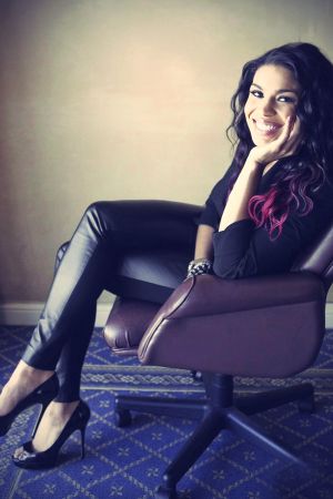 Jordin Sparks strikes a poses for JustJared