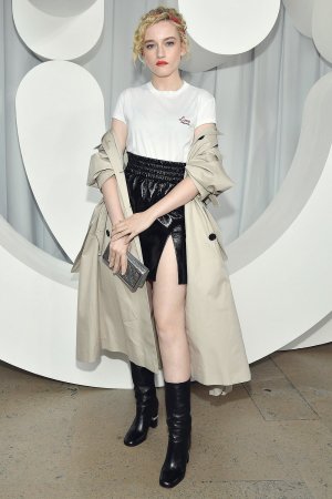 Julia Garner attends Miu Miu show front row