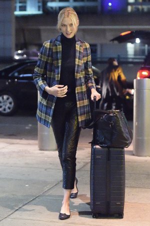 Karlie Kloss arrives at JFK airport