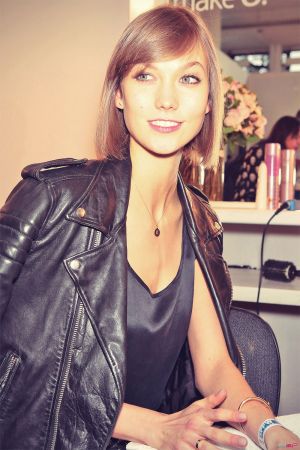 Karlie Kloss backstage at Animale Spring Summer 2014