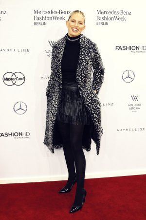 Karolina Kurkova attends Maria Kretschmer show during the Mercedes-Benz Fashion Week Berlin