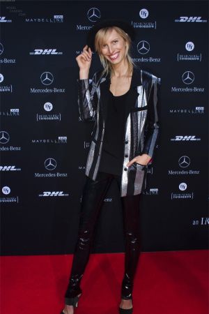 Karolina Kurkova attends the Killian Kerner show at Berlin Fashion Week