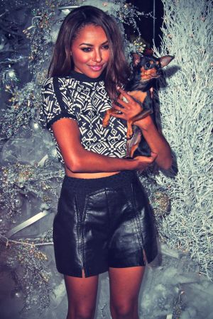 Kat Graham attends Beverly Center Holiday Debut With Stars & Their Pets