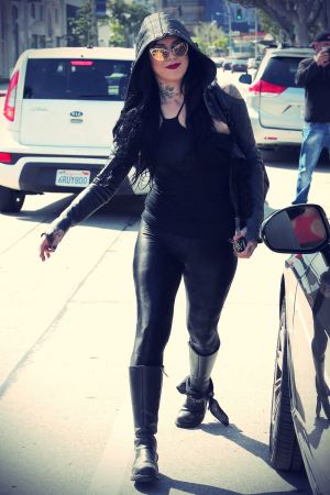 Kat Von D enjoy lunch at Urth Cafe on Melrose Avenue