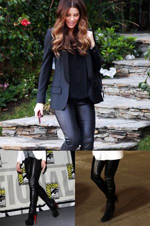 Kate Beckinsale leather mix